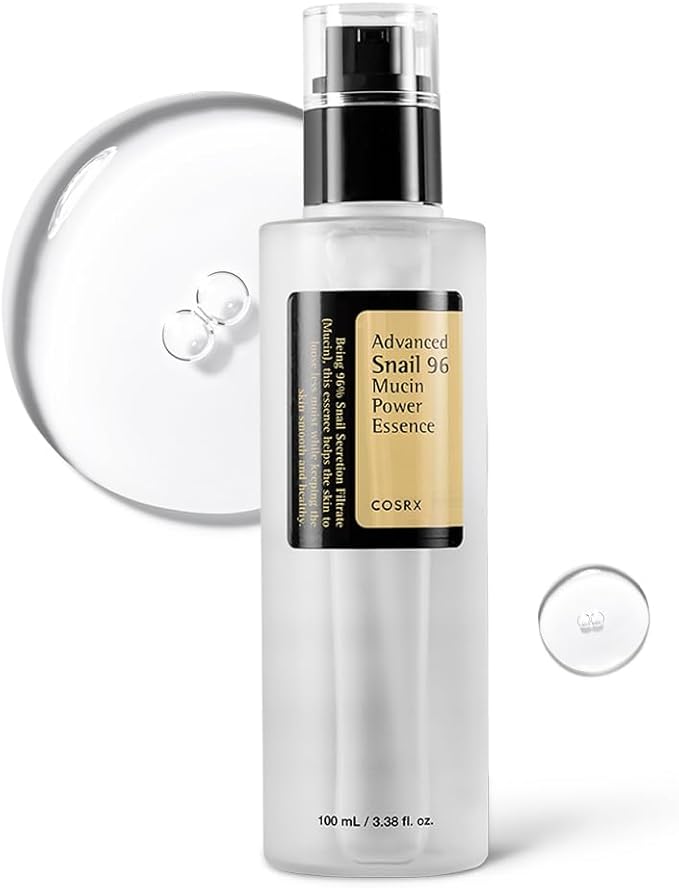 COSRX Snail Mucin 96% Power Face Serum 3.38 fl oz 100ml, Serum Hidratante para el Rostro, Cuidado Personal, Piel Brillante bajo el Maquillaje, Cuidado de la Piel Coreano, Belleza Coreana