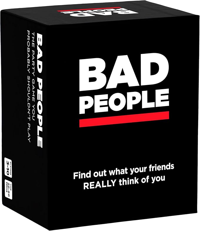 Dyce Games | Bad People Game | Averigua lo Que Tus Amigos Realmente piensan de ti | Juego de Cartas | Mayores de 17 años | 3-10 Jugadores | Inglés