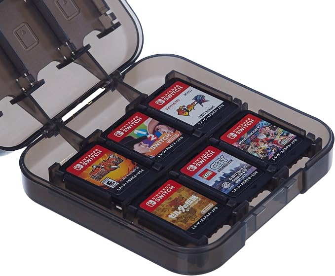 Amazon Basics Funda para almacenamiento de juegos, para Nintendo Switch - Negro