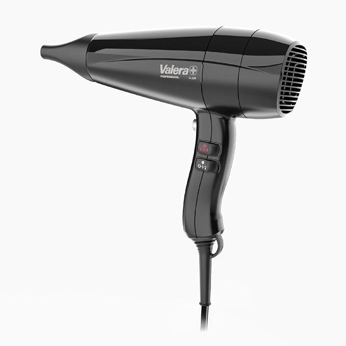Valera, Swiss Light 3200, Secador de Pelo Profesional Ligero, Secador Pelo Iónico, 3 Niveles de Temperatura y Función Aire Frío, Filtro Extraíble, Cable Flexible, 1600 W, Swiss Made