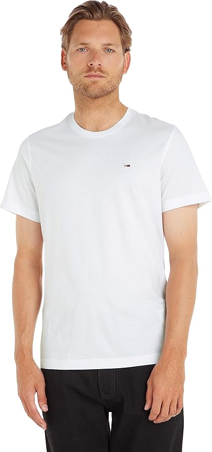 Tommy Jeans Camiseta de Manga Corta Hombre Jersey tee Slim Fit
