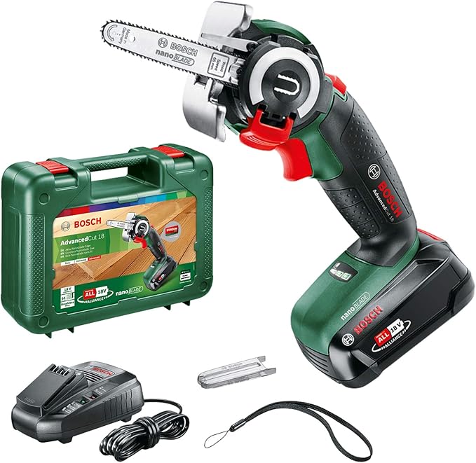 Bosch sierra a batería NanoBlade AdvancedCut 18 (1 batería, tecnología NanoBlade, sistema de 18 voltios, en estuche)