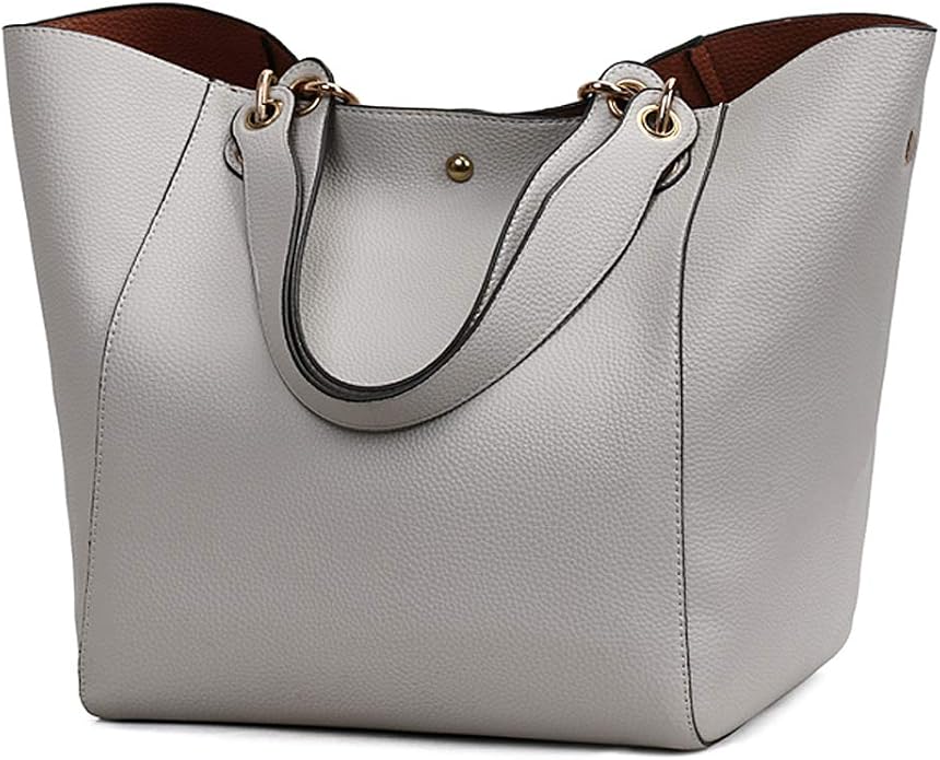 Pahajim Bolso Tote Mujer Grande PU Piel Bolso de Hombro Impermeable Vintage