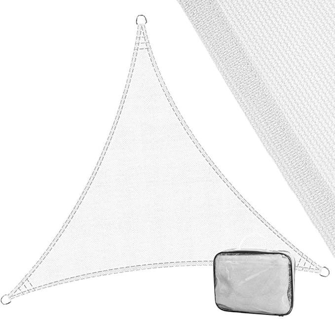 LOLAhome Toldo Vela de Sombra 3, 5x3, 5x3, 5 m Triangular Blanco