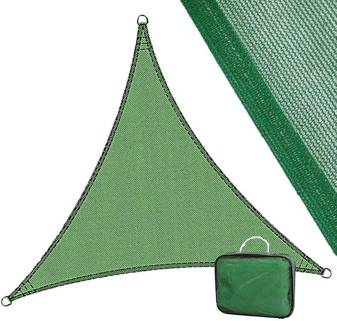 LOLAhome Toldo Vela de Sombra 3x3x3 m Triangular Verde