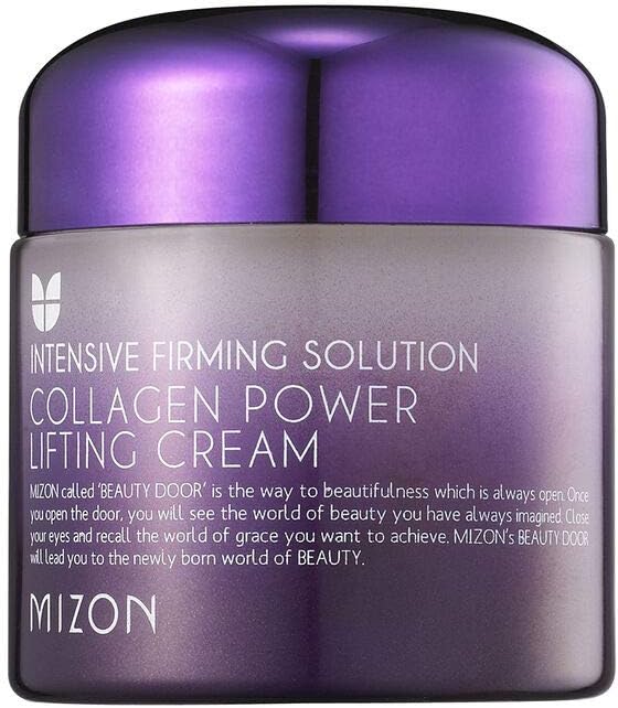 [Mizon] Crema Power Lifting de Colágeno (75ml) Hidratante Intensivo con 75% de Extracto de Colágeno Marino, Cosmético Coreano (Collagen Power Lifting Cream)