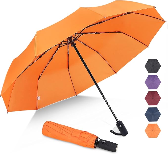 ZOMAKE Paraguas Plegable Antiviento 114 cm Grande, Resistente y Compacto