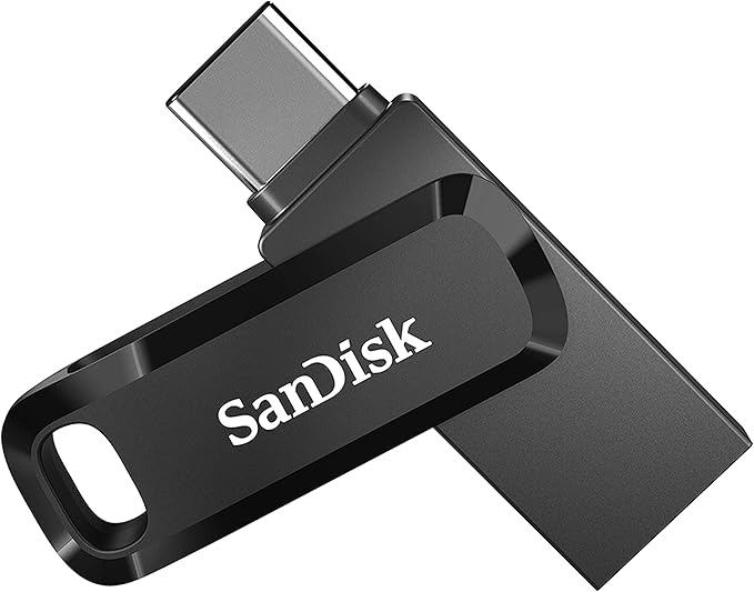 SANDISK Ultra Dual Drive Go, Memoria Flash 128 GB (con conectores USB Type-C y Type-A reversibles, para Android móviles, Tabletas, Macs y Ordenadores, hasta 400 MB/s) Negro