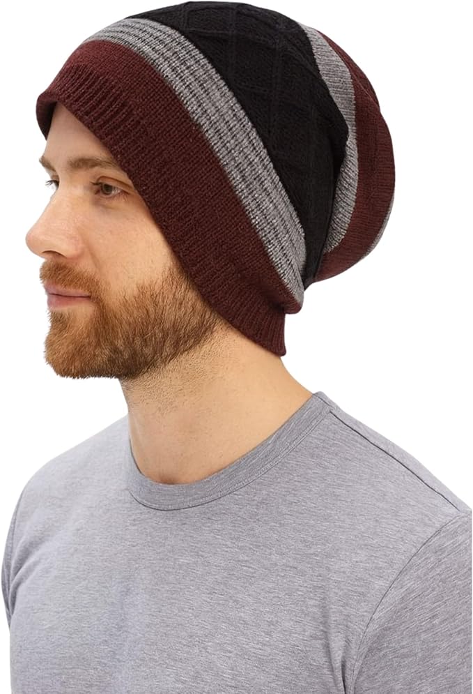 Gorro Unisex Invierno Tricolor con Forro Interior para Deportes y Actividades Outdoor