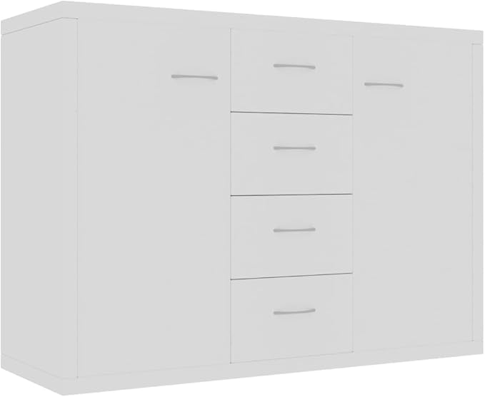 vidaXL Aparador de madera contrachapada blanco 88x30x65 cm