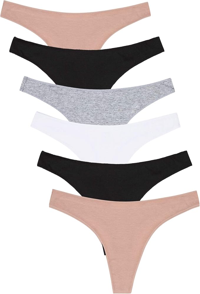 Channo Tangas de Algodón para Mujer, Lisos y Suaves con Acabado Fino Que No Marca