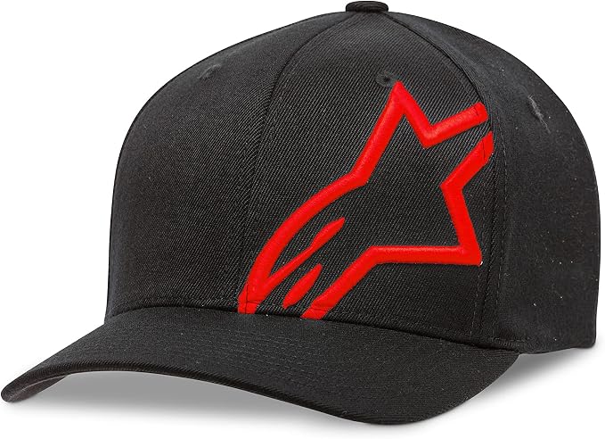Alpinestars, Corp Shift 2 Flexfit, Gorra De Beisbol, Negro/Rojo, S/M, Hombre