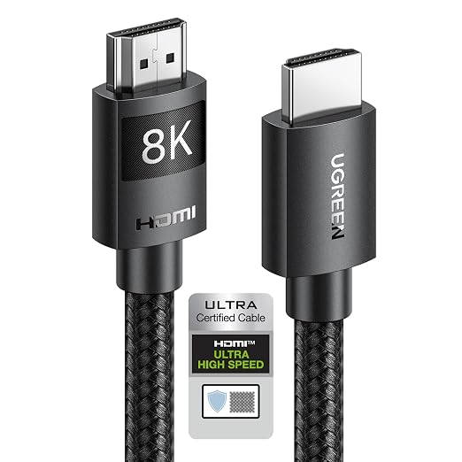 UGREEN Cable HDMI 2.1 Certificado 10K 8K 60Hz 4K 120Hz 48Gbps (2M)