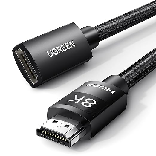 UGREEN Cable Alargador HDMI 2.1 8K 10K 60Hz Prolongador Extensión | Macho a Hembra Alta Velocidad HDR eARC Ultra HD Compatible con Mac mini M4 Pro Fire TV Stick PS5 Xbox Monitor 2M
