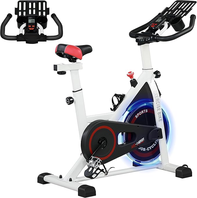 HOMCOM Bicicleta Estática con Resistencia Regulable Pantalla LCD
