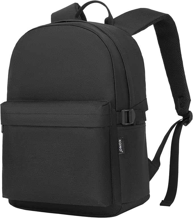 Kono Mochila Escolar Ligera para Adolescentes, Instituto, Negro