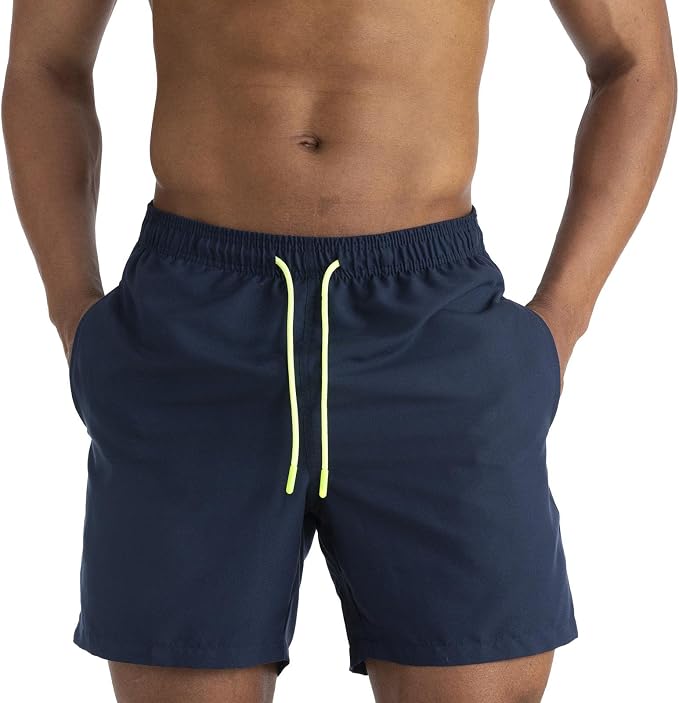 EDOTON Bañadores Hombre, Pantalones Cortos de Baño Ligeros de Secado Rápido para Hombre Pantalones Cortos de Baño para Hombre con Cintura Ajustable y Bolsillos/Natación/Surf/Informal