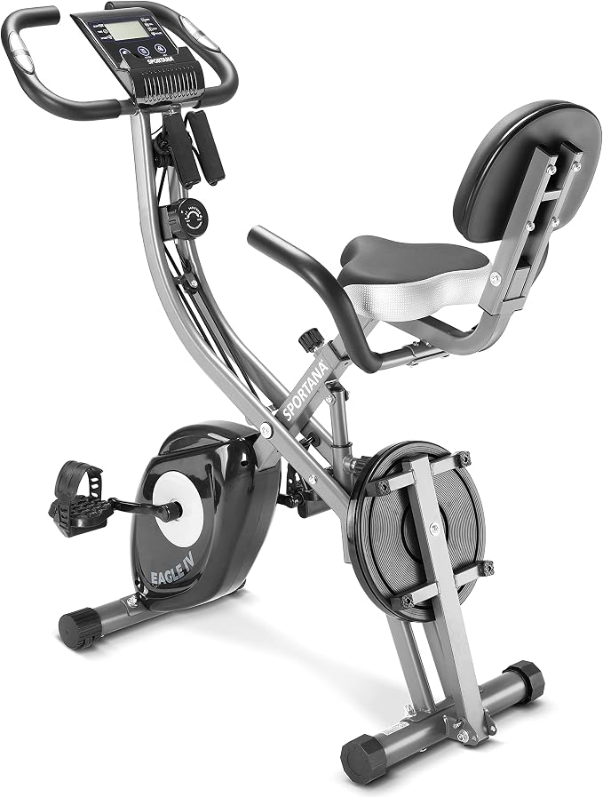 Bicicleta Estática para Casa Plegable Pantalla LCD Silenciosa Altura Ajustable máx. 140 Kg Modelo a Elegir