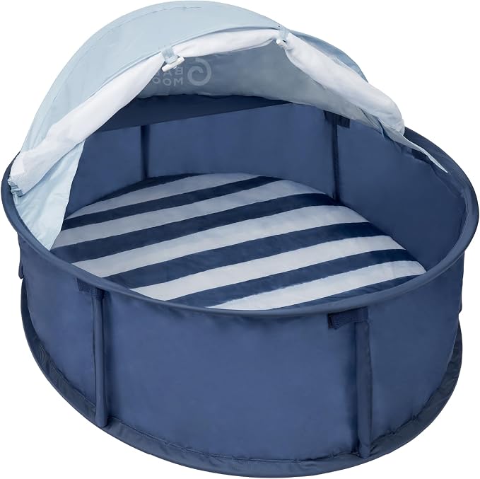 Babymoov Zona de juego y cuna de viaje anti-UV FPS 50+ Babyni azul de Babymoov