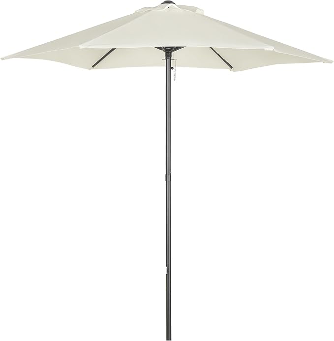 Outsunny Sombrilla de Terraza Exterior Ø2x2 m Parasol de Terraza Exterior con Techo de Ventilación y Poste Desmontable de Aluminio Sombrilla para Jardín Patio