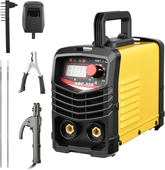 Soldador Inverter 300A, Soldadora MMA Maquina de Soldar de 220 V,abrazadera de trabajo, máquina de soldar portátil,cable adaptador de alimentación de entrada y cepillo