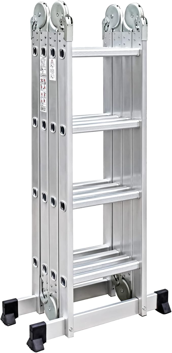 TREPPE Escalera Articulada Plegable Multifunción Aluminio 4x4 Escalones