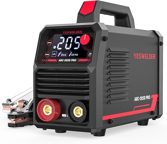 YESWELDER 205Amp ARC Soldador 230V MMA/Lift TIG Soldador Portátil, Gran Pantalla LED Digital Inverter IGBT Soldar con Arranque en Caliente de la Fuerza del Arco, Anti-Stick