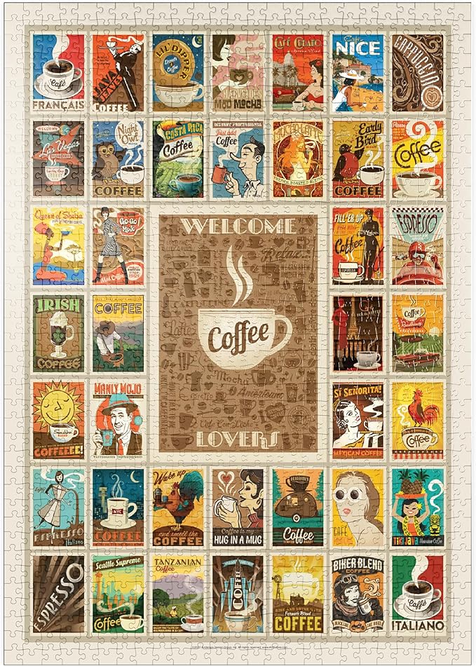 MyPuzzle Colección Café, Póster Vintage - Premium 1000 Piezas Puzzles - Colección Especial MyPuzzle de Anderson Design Group