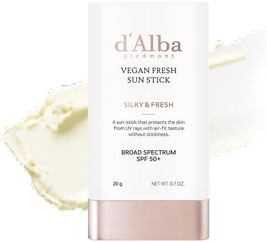 d'Alba Air Fit Fresh Stick SPF50+ PA++++, Vegano, No Pegajoso, Acabado Sedoso y Empolvado, Protección Solar Portátil, Cuidado de la Piel Coreano, 19 g / 0.67 oz
