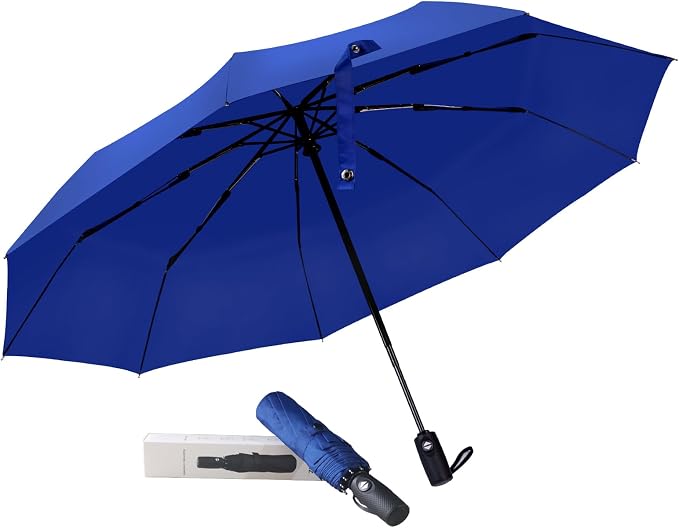 Paraguas Plegable de Viaje Compacto Automático a Prueba de Viento