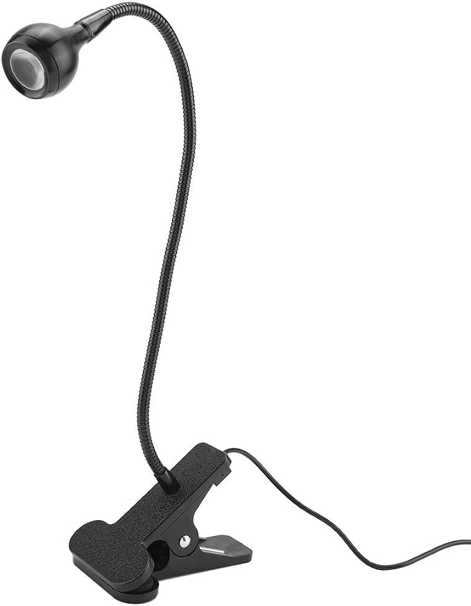 Clip en Luces de Lectura Ligeras, Lámpara de Escritorio LED USB, Material de Aluminio, Protección Ocular, Abrazadera de Libro, Lámpara de Abrazadera de Cuello de Cisne Flexible de 360 ​​° para (Luz