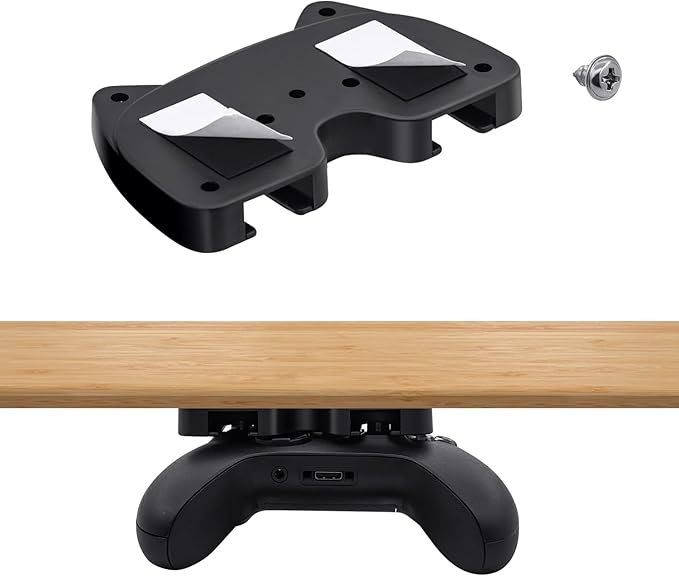 Soporte para el Mando Xbox Bajo el Escritorio para Xbox One, Xbox Series X y Xbox Series S, Xbox 360 y Switch Pro, Soporte de Mesa para el Mando de Juego con Cinta Adhesiva Fuerte