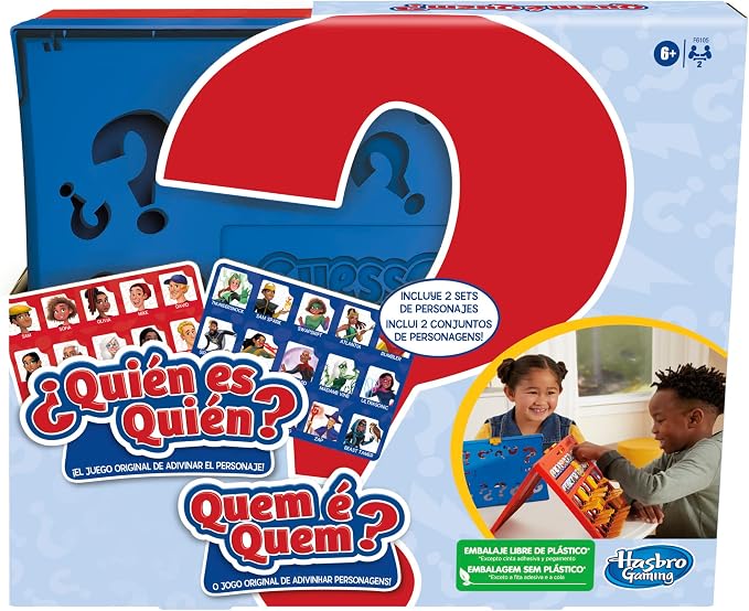Hasbro Gaming ¿Quién Es Quién? Juego de Adivinar el Personaje y Superhéroes, Juego de Mesa para Jugar con Amigos y Familia para 2 Jugadores, Niños y Niñas de 6 Años o Más