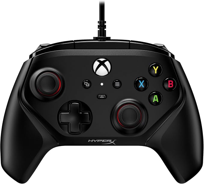HyperX Clutch Gladiate mando para Xbox con cable, Botones programables, Conector de Audio de 3.5 mm, Licencia Oficial, Negro