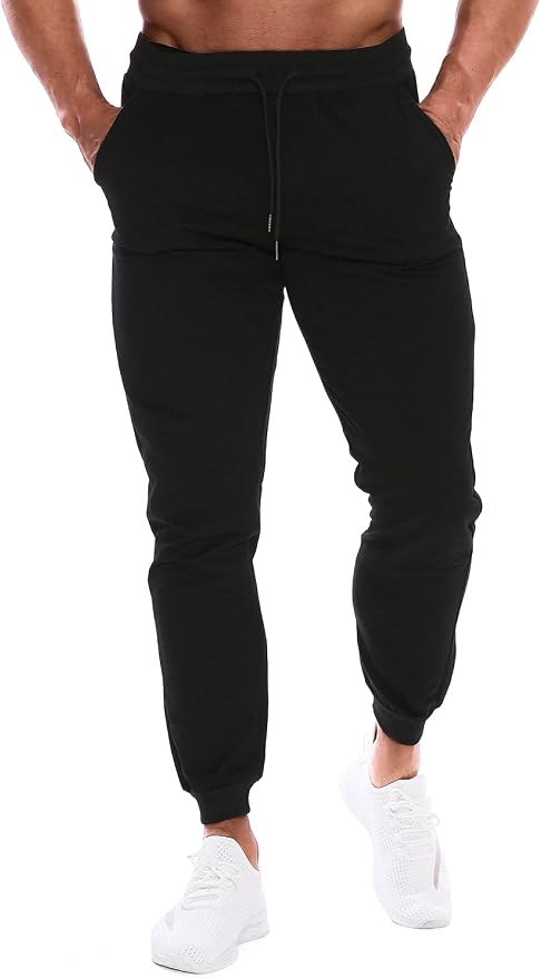 HOOD CREW Pantalones de Chándal de Gimnasio para Hombre Joggers Deporte Pantalones para Correr con Bolsillos