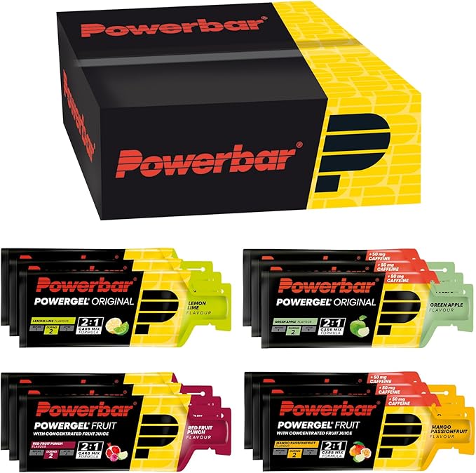 Powerbar - PowerGel Multiflavour Box - 12x41g - Gel energético alto en carbohidratos
