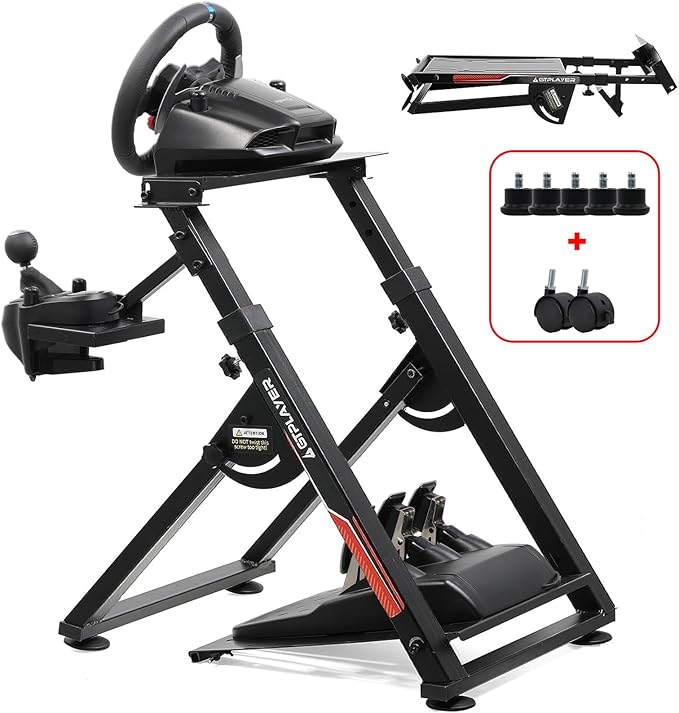 GTPLAYER Soporte de volante para G923 G29 G920 T300RST500RS Volante Gaming Force Feedback y palanca de cambios TH8A V1 - Fanatec Clubsport PS4 - Inclinable