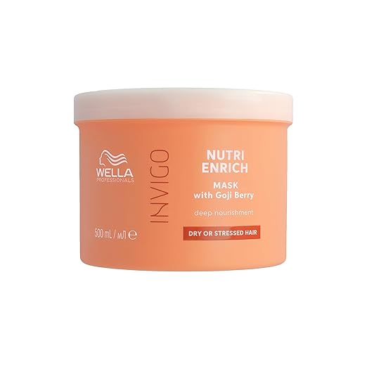 Wella Professionals Invigo Nutri Enrich Mascarilla Nutrición Profunda -Nutre el pelo seco y dañado -Anti encrespamiento -Vitamina E -Bayas de Goji 500ml