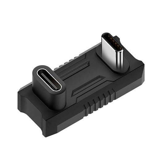 chenyang Adaptador de conector en ángulo USB C de 20 Gbps para video en forma de U, compatible con ROG Ally Steam Deck Phone NS Switch