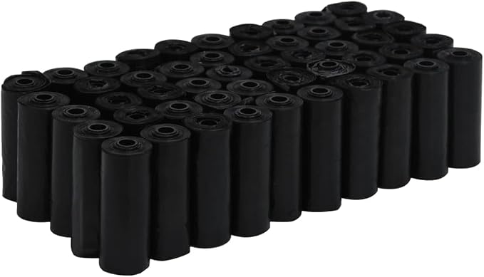 vidaXL Bolsas para cacas de perro 750 uds PE negro 30x20 cm