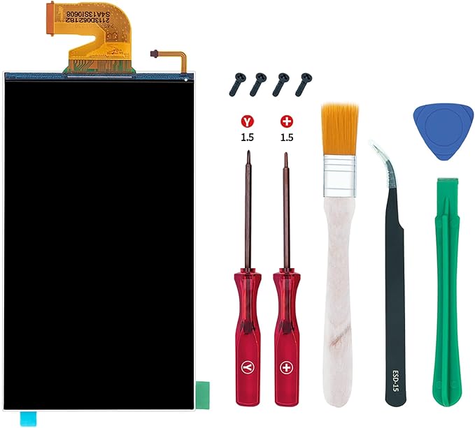 Wigearss Reemplazo de Pantalla LCD y Herramientas de Reparación para Nintendo Switch, Piezas de Reparación del Panel de Visualización de Reemplazo LCD sólo para Switch Consola(Incompatible Switch 2)