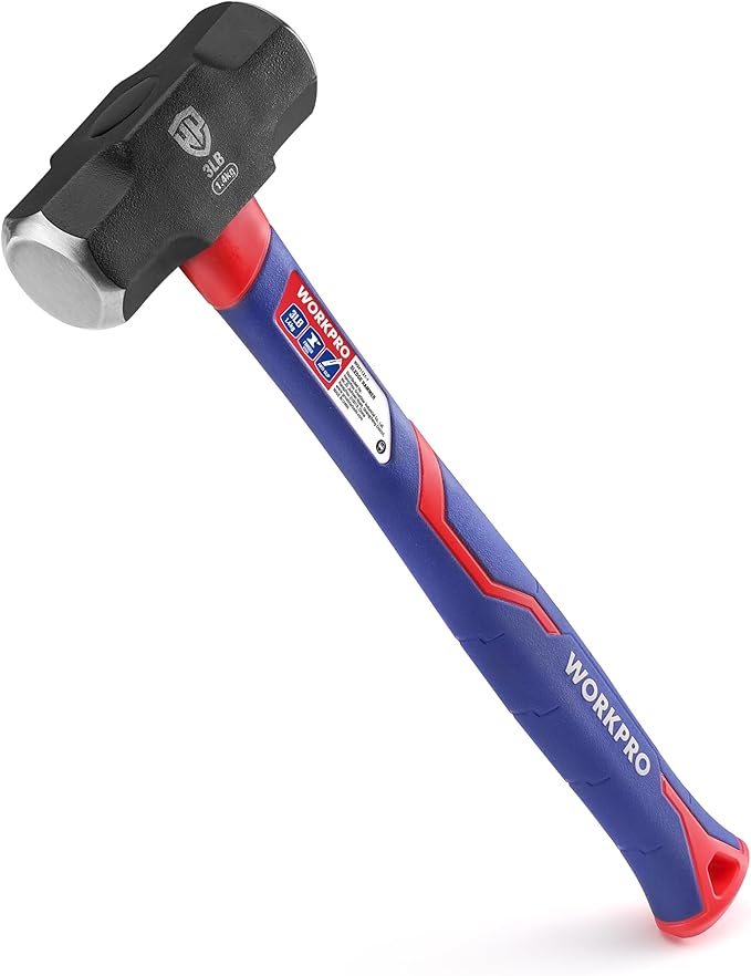 WORKPRO Martillo de Club 1,4kg con Mango de Fibra de Vidrio