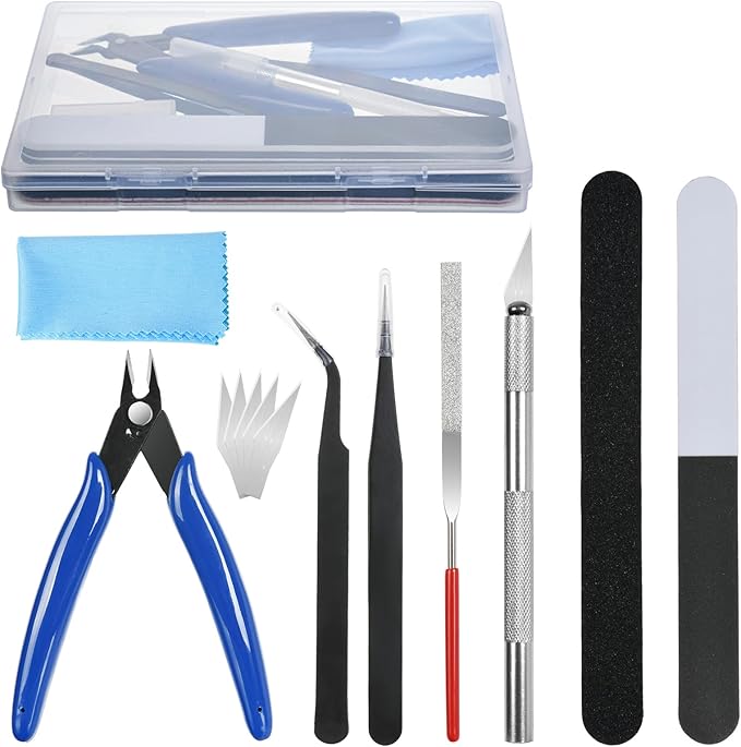 HOTUT Gundam Herramientas de Modelismo,14pcs Kit de Herramientas Modelo Gundam,Herramientas Básicas,Herramientas Modelismo,Herramientas Básicas de Modelador para Reparación y Fijación
