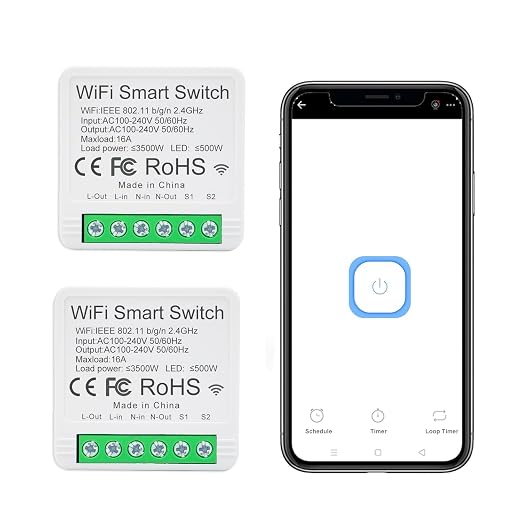 QIACHIP Ewelink Mini Módulo Interruptor de Luz Inteligente WiFi 16A