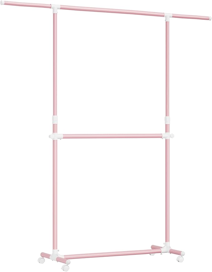 SONGMICS Soporte con Barras Ajustables para Colgar Prendas y Accesorios