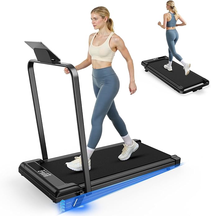 HomeFitnessCode Cinta de correr plegable con pendiente 8%, 1-10km/h