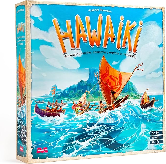 MAGICBOX Hawaiki – Juego de Mesa. Juego de Estrategia Familiar con temática mítica y de construcción de poblados. para 2-5 Jugadores, Edad 10+