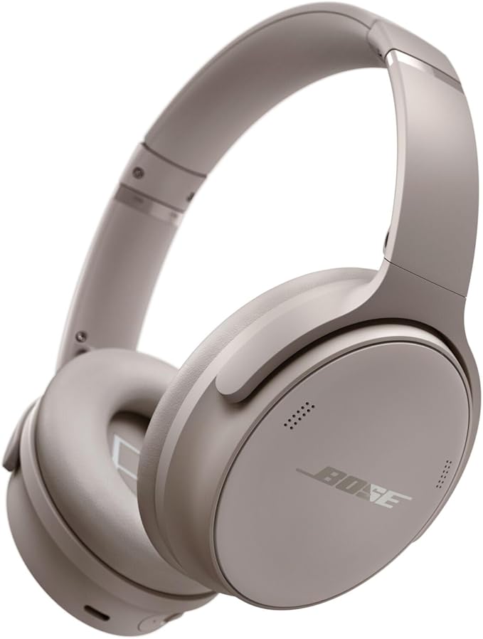 Bose QuietComfort Headphones, Auriculares inalámbricos con cancelación de ruido, Auriculares de diadema con Bluetooth, micrófono y cable con hasta 24 horas de autonomía, Arenisca - Edición Limitada