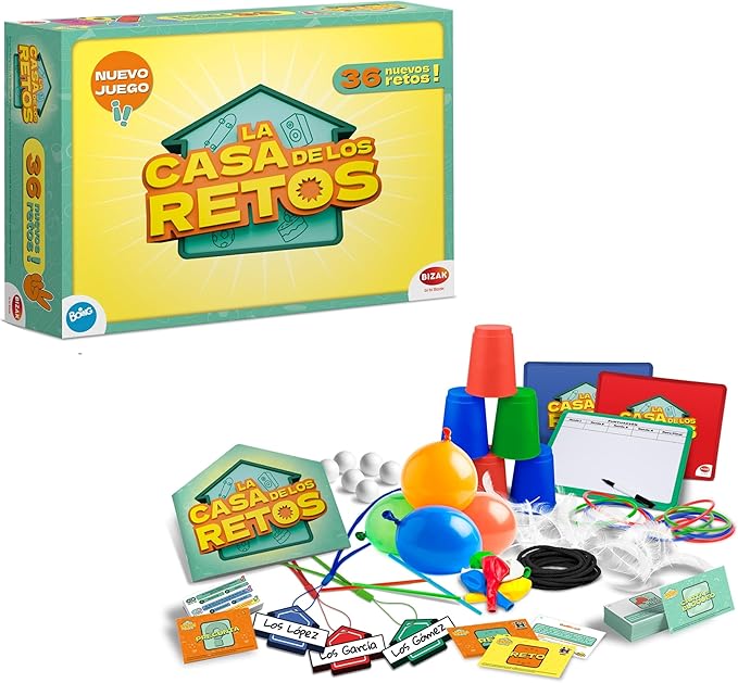 Bizak 35001940 La Casa De Los Retos Juegos, Juego de Mesa Familiar, para Jugar con Amigos, Regalo de Juego Infantil niños y niñas Desde 6 años de Edad