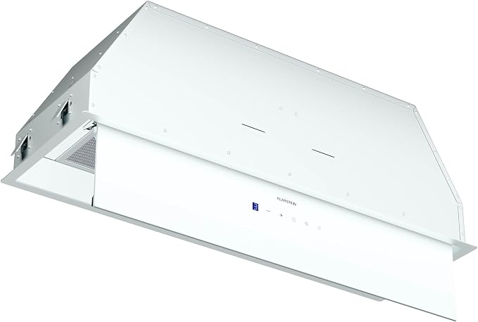 Klarstein Ventimate Campana Integrada, 85cm Campana Extractora con Control Táctil, 390 m³/h, Eficiencia Energética A+, Motor Silencioso, Luz LED, Filtro de Carbón para Recirculación, Blanco